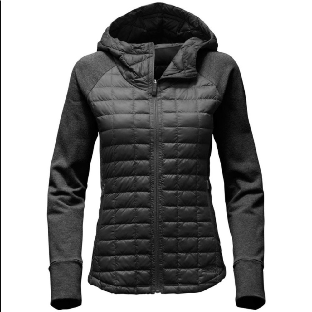 Women's The North Face Endeavor Thermoball Black & Gray Hooded Jacket SZ S